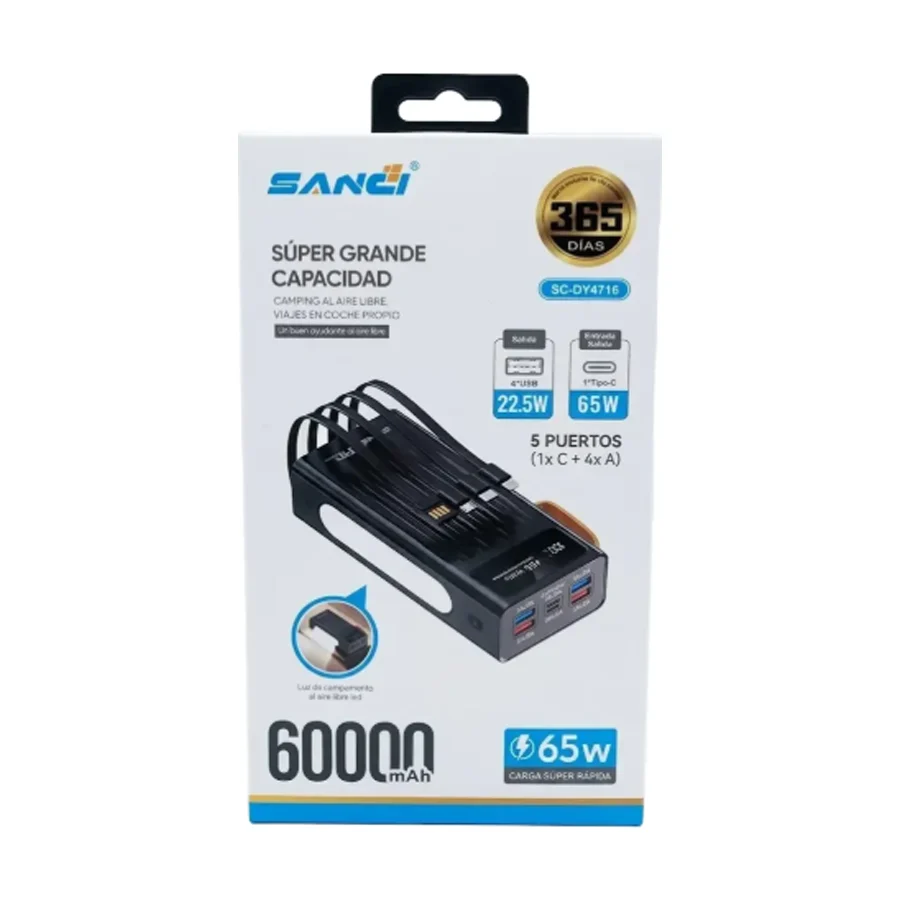 Power Bank 60.000 mAh Sanci